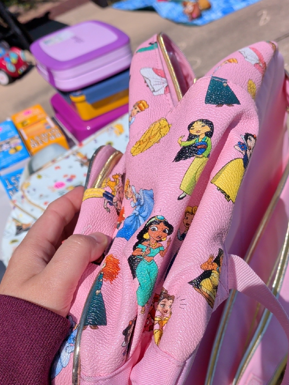 Pink Princess Pattern Mini Backpack - Picture 5 of 5